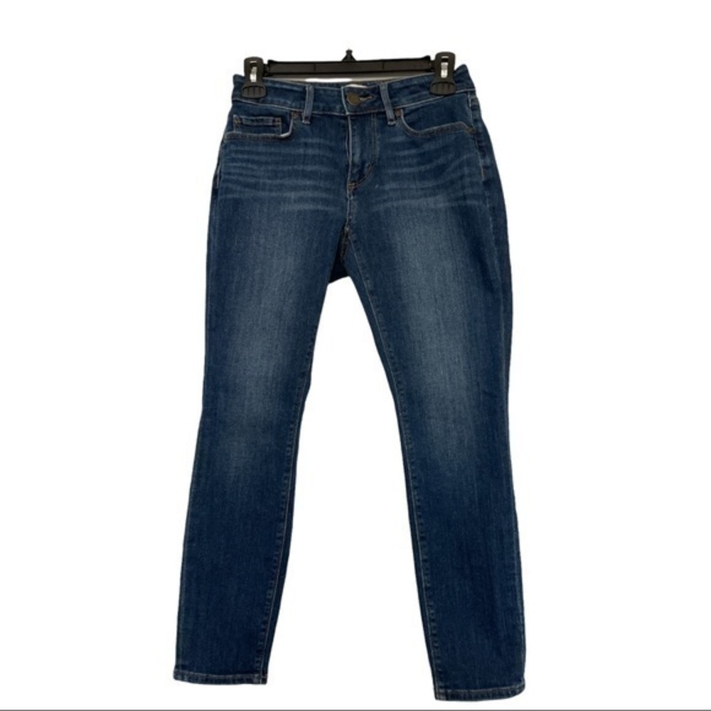 Ann Taylor Loft Outlet Denim Blue Jeans Size 0P Curvy Skinny Ankle EUC #7573